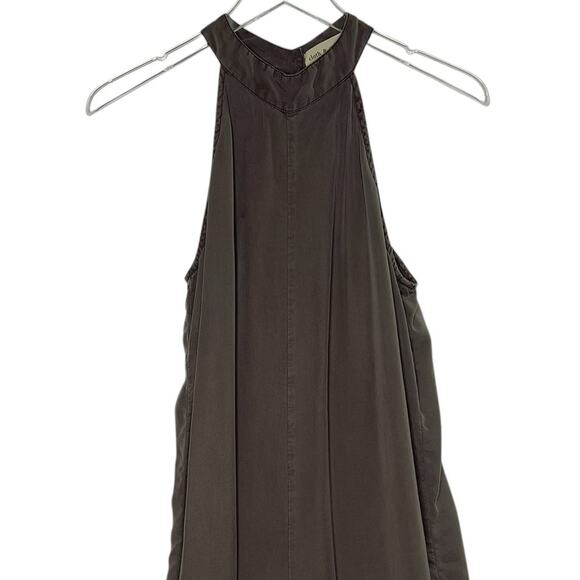 Anthropologie S Cloth Stone Marfa Jumpsuit Wide Leg Halter Brown - Picture 5 of 10